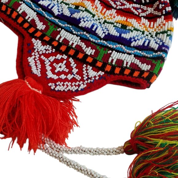 Andean Chullo Hat Handcrafted, Estrella de los Andes, Gift Ideas - Picture 3 of 3